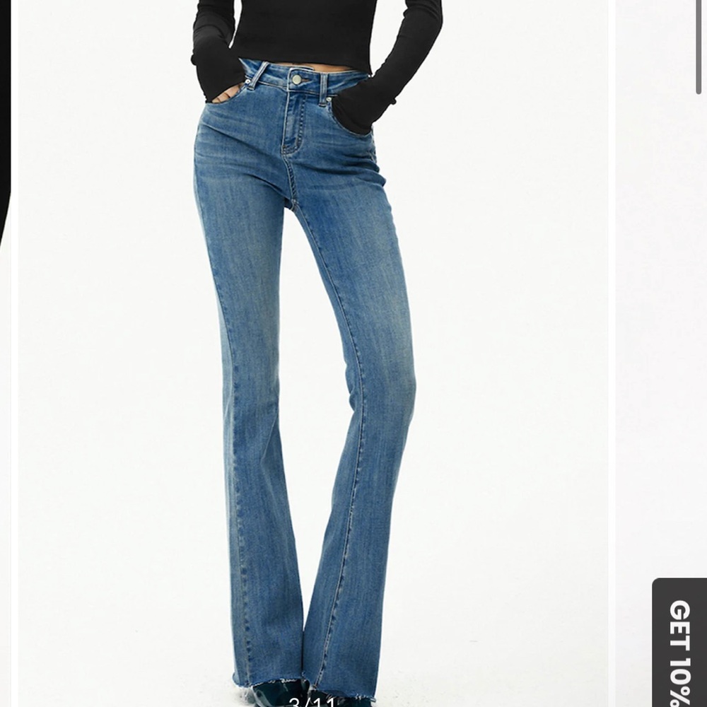 Commense High-Waist Denim Bootcut Jeans 
Size: XS
Denim: Navy